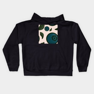 blueberry pattern Kids Hoodie